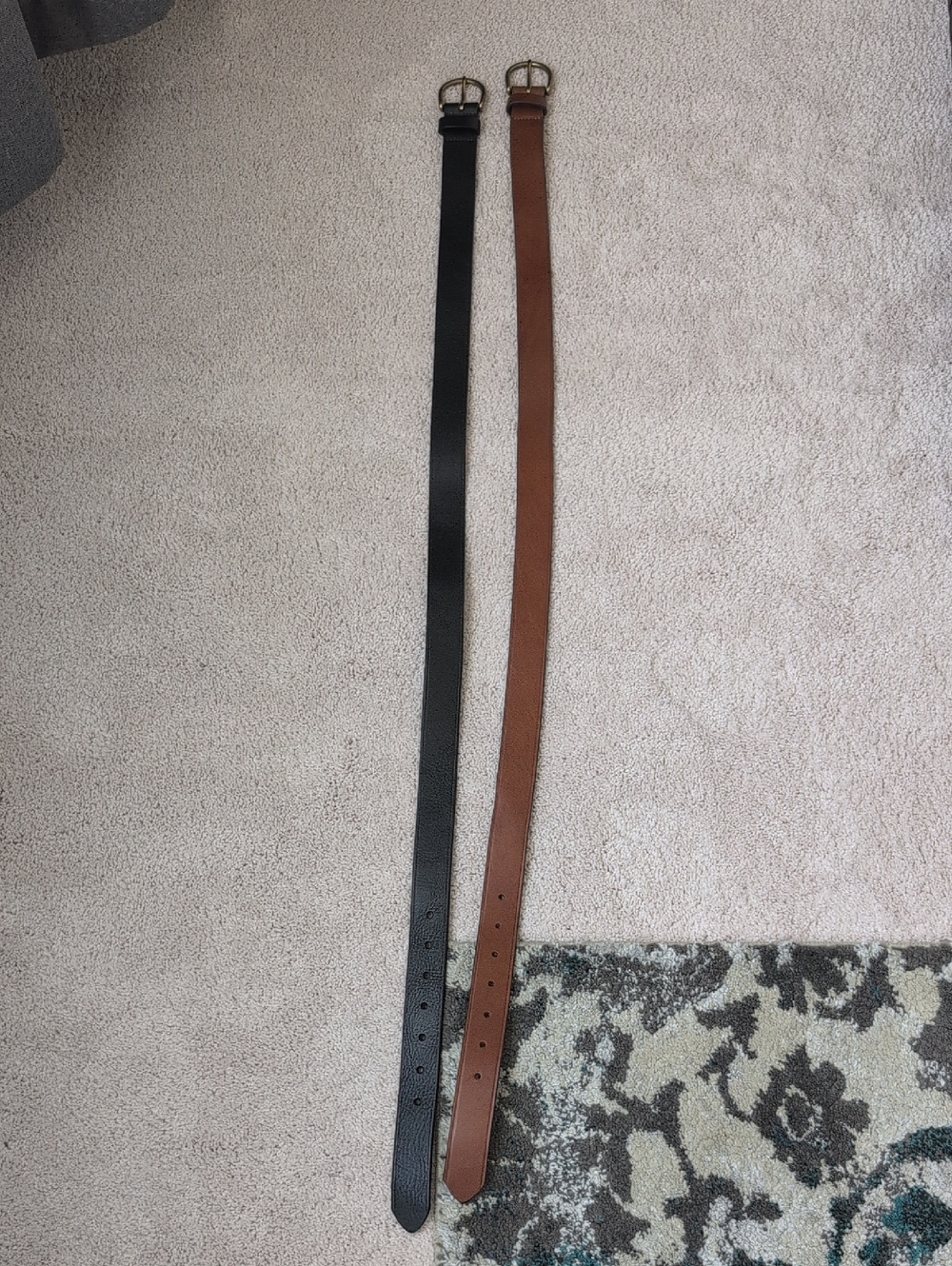 Madewell Women's Perfect Leather Belts - Black and Brown Size Medium